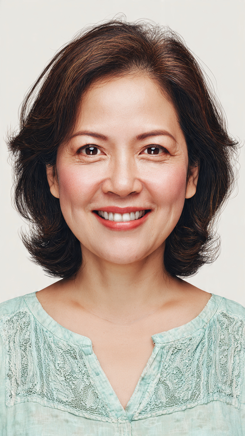 The Best Haircuts for Round Faces Over 50 (That Actually Slim)